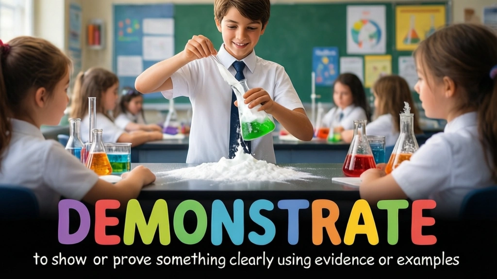 English Illustration for demonstrate